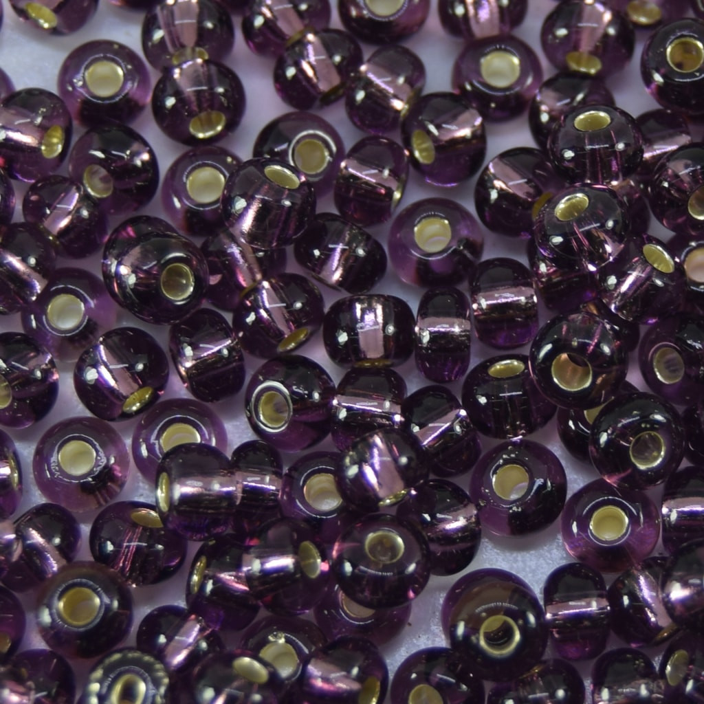Miçanga 6/0 = 4,1 mm Espelhada Violeta Lilás Médio Preciosa / Jablonex