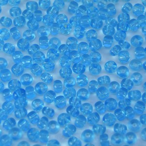 Miçanga 9/0= 2,6 mm Transparente Azul Preciosa / Jablonex