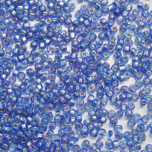 Miçanga 10/0 = 2,3 mm espelhada/ irizada azulão Preciosa / Jablonex